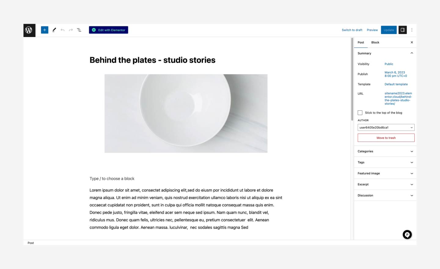 Blog - Edit your blog - Academy