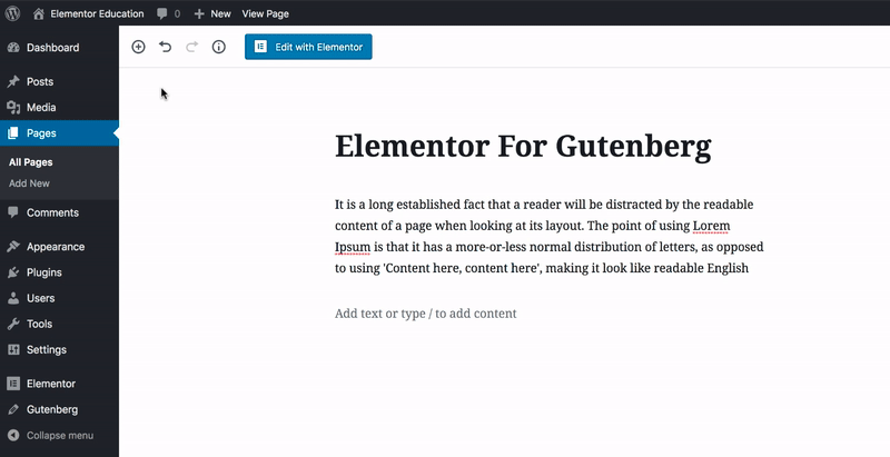 Screenshot 3 Introducing Elementor Blocks For Gutenberg 1