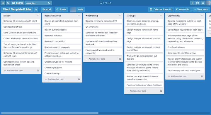 Trello-Website-Planning