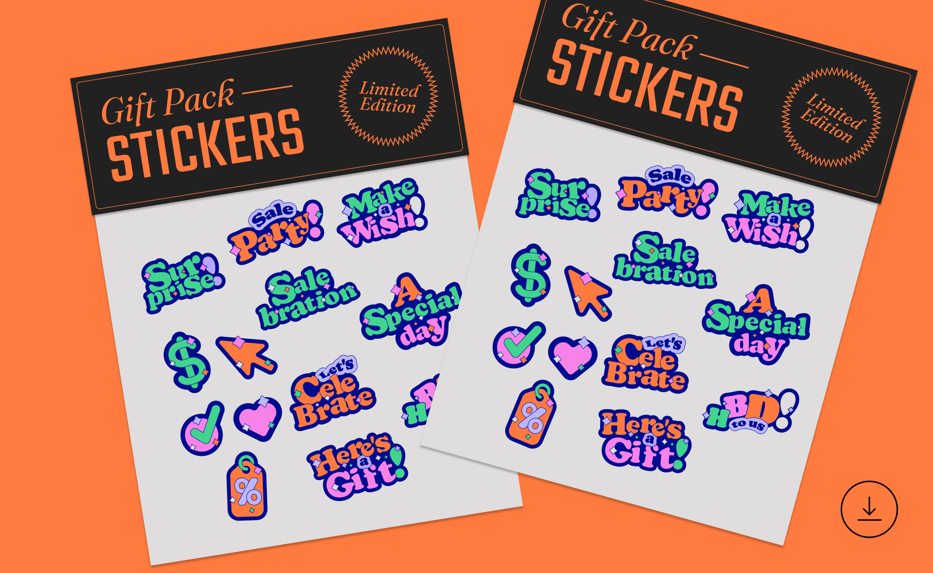 Bday Gift Pack Internal Stickers Speciaal 6E Verjaardagscadeaupakket: Gratis Pictogrammen, Stickers En Illustraties! 5