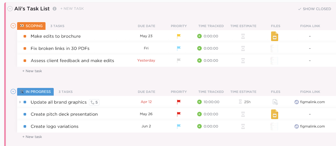 4 Clickup List To Assign Tasks And Manage Design Workloads Le Guide Complet De La Gestion De Projet De Design 4