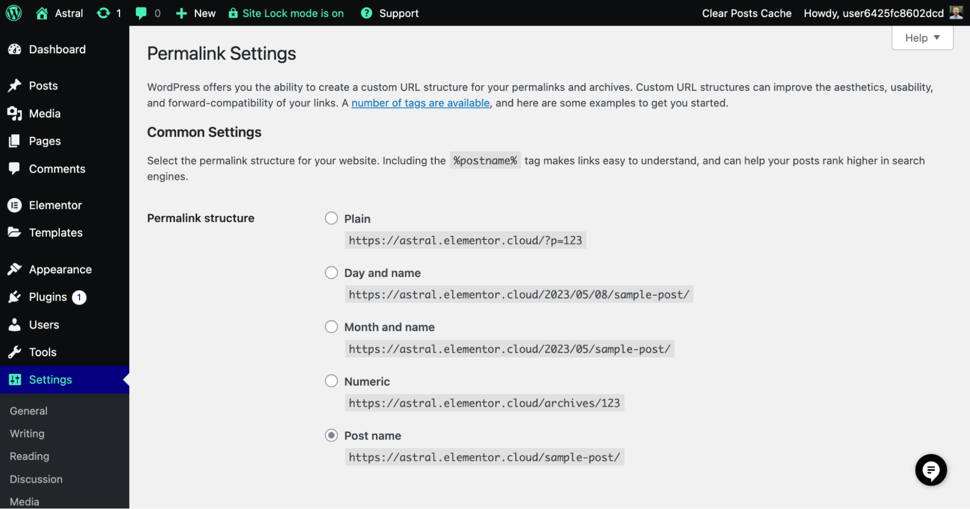 Wordpress Permalink Settings