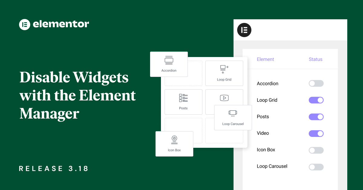 New In Elementor 3.18 Element Manager, Taxonomy Filters With Multi