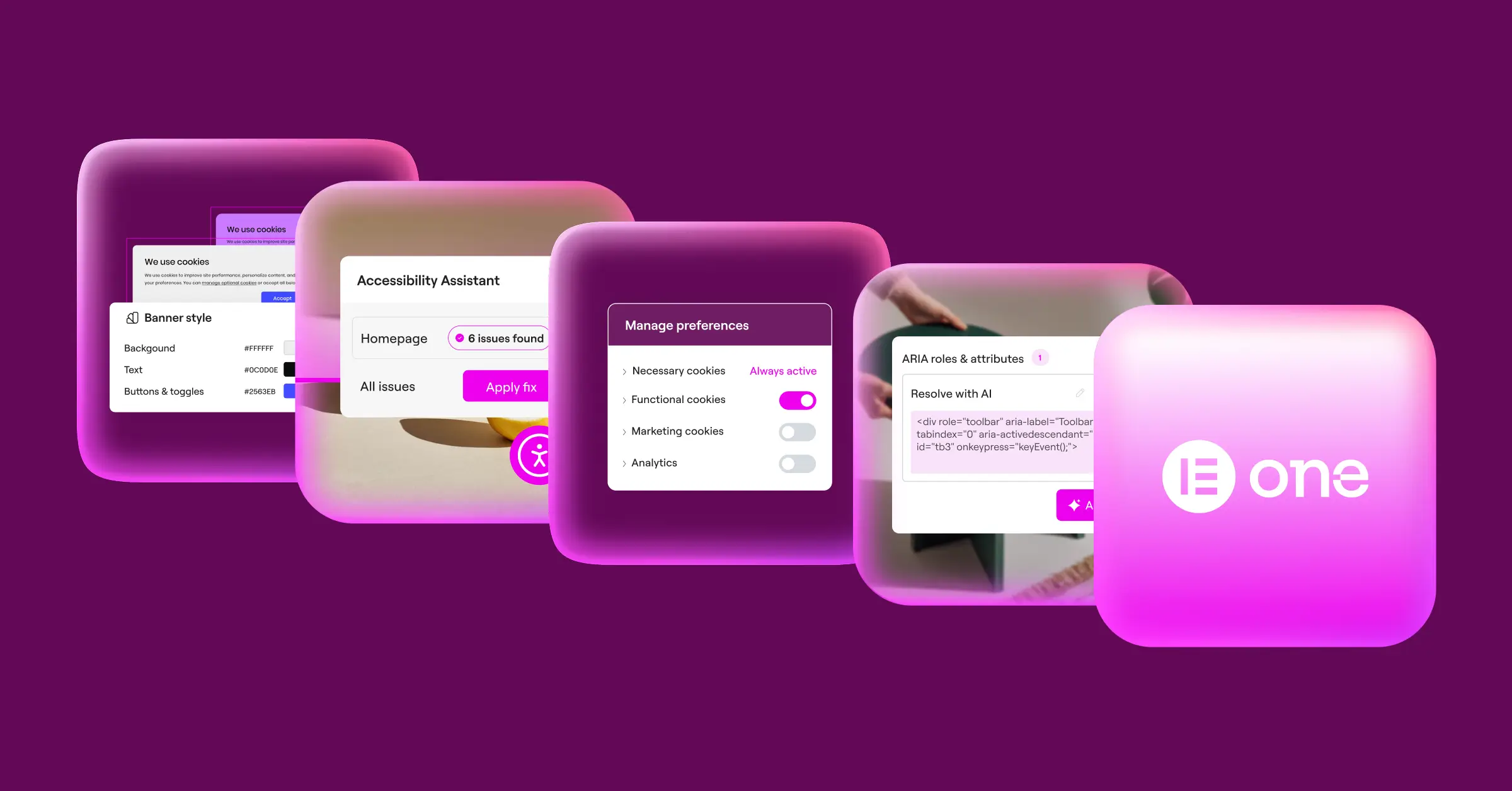 Elementor One subscription including Cookie Consent and Web Accessibility capabilities