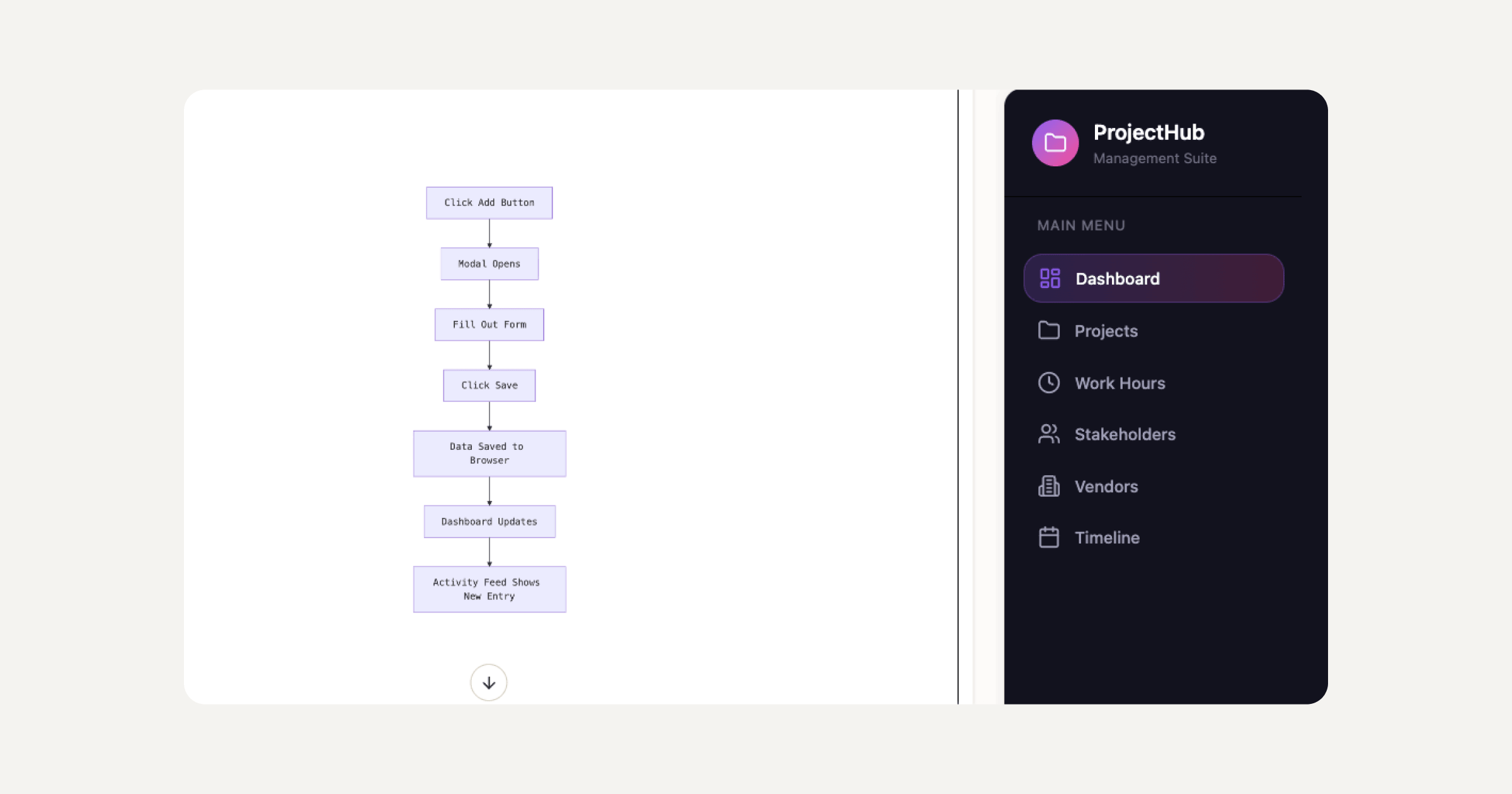 Sticklight platform screenshot showing the prompt-first canvas and AI build flow