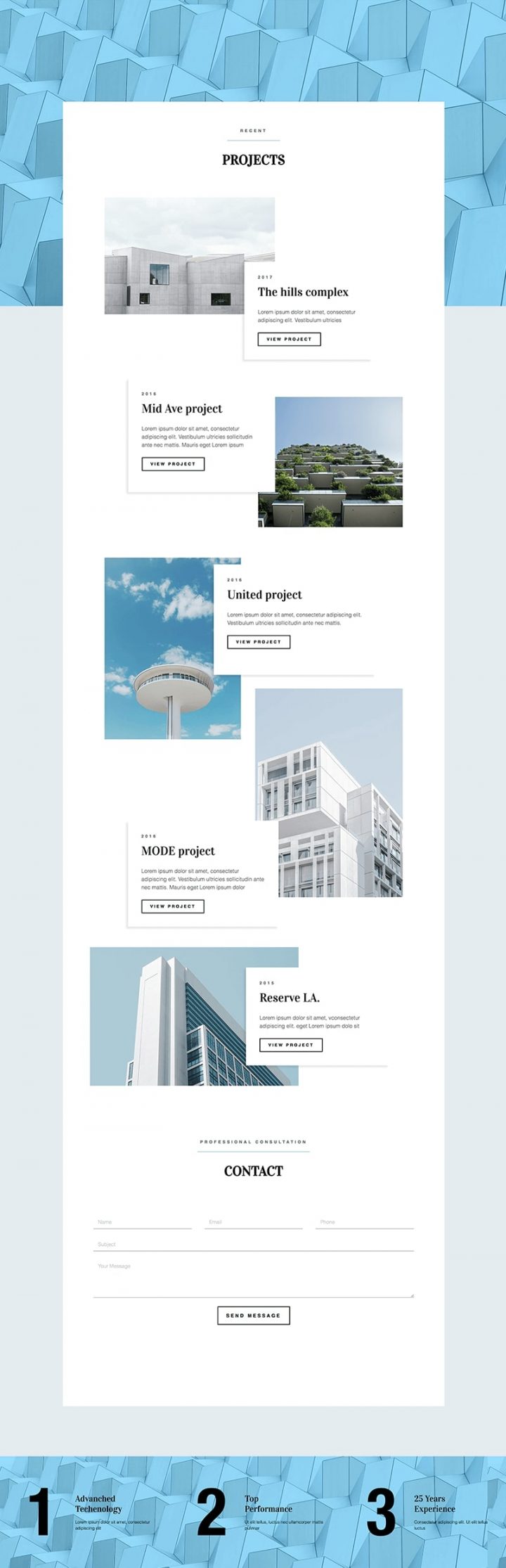 Architect Full Page Template