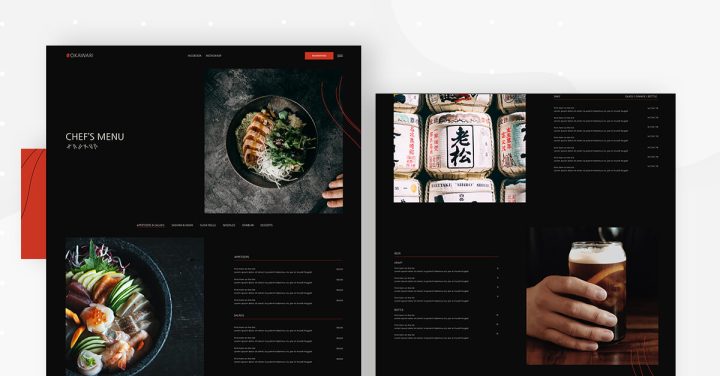 Chef’s Menu Bar Monthly Template Kits #11: The Restaurant Website Template Kit 4