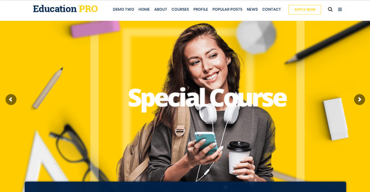 Education Pro Template Never Stop Learning — 11 Website Templates For Education And Courses 5