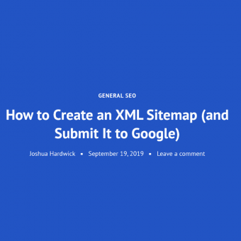 How To Create An Xml Sitemap