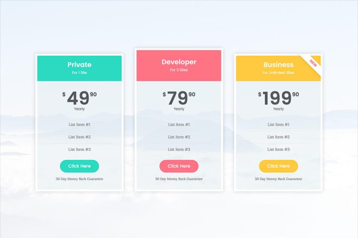 Price Table 03