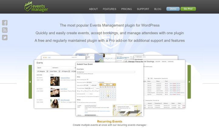 The Events Manager Oknwsbdgcr4Pa0Fblsog878G50P4Fyob13P1E46Ge4 6 Best Wordpress Event Calendar Plugins For Elementor Users (And Everyone Else) 3