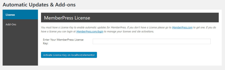 Activating Memberpress a screenshot showing how to activate memberpress