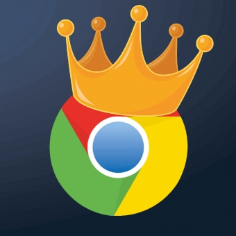 Chrome'S Logo With A Crown On Top