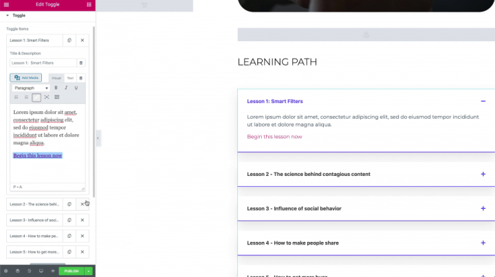 Creating-Links-Course-Lesson-Elementor-Dynamic-Tags