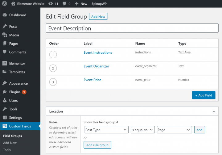 Custom Fields With Acf