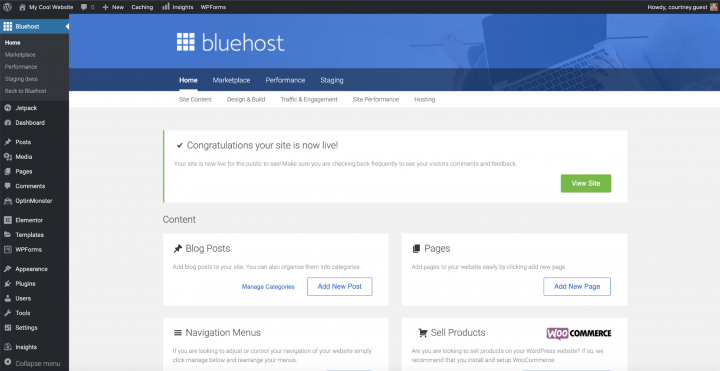 Bluehost'S Deployment Confirmation Window