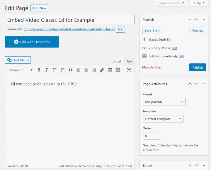 a gif of Embedding the video