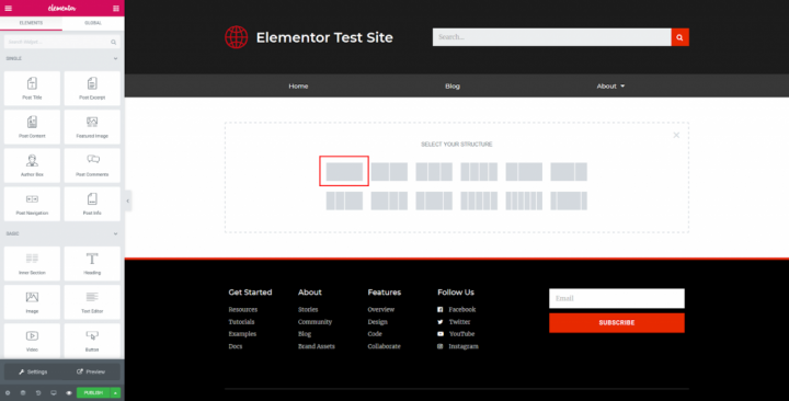 A Screenshot Of Choosing A Section