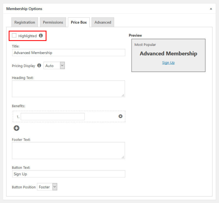 membership options membership options