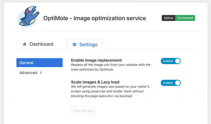 Optimole-Settings