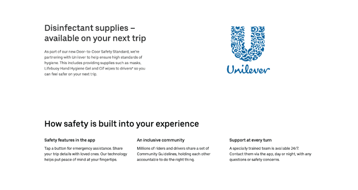 Uber Ride Safety How To Design An Effective Landing Page — 8 Best Practices 8