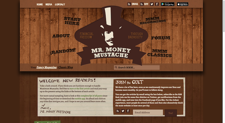9 Mr Money Mustache Website Cos'È Lo Skeuomorfismo Nel Design Ux? 9 Mr Money Mustache Website Cos'È Lo Skeuomorfismo Nel Design Ux? 7