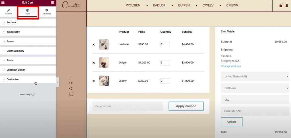 Elementor Cart Widget Tutorial 4 Style Settings How To Use The Elementor Woocommerce Cart Widget Elementor Cart Widget Tutorial 4 Style Settings How To Use The Elementor Woocommerce Cart Widget 4