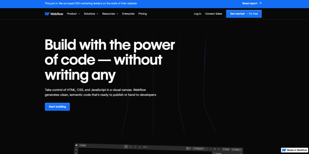 Screenshot Webflow.com 20240410 074325 7 Best Free Website Builders For Beginners In [Year] 14