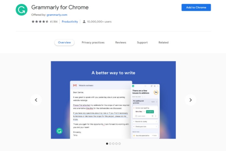 Wordpress Chrome Extensions 1 Grammarly 16 Most Useful Google Chrome Extensions For Wordpress Users 1