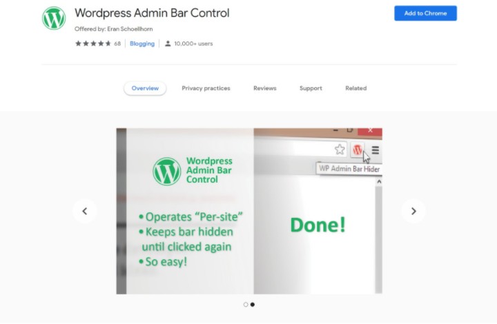 Wordpress Chrome Extensions 4 Admin Bar Control 16 Most Useful Google Chrome Extensions For Wordpress Users 5