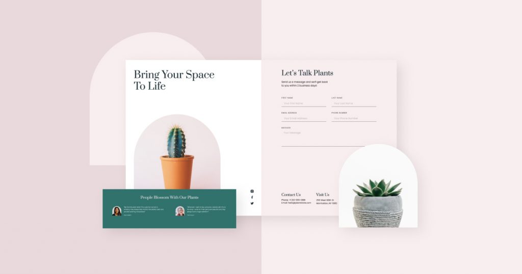 Plant Store Contact Page Welcoming 25 New Page Templates To The Library 3