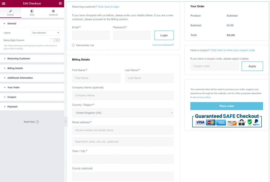 Trust Badge In Checkout Widget How To Customize The Woocommerce Checkout Page With Elementor 10