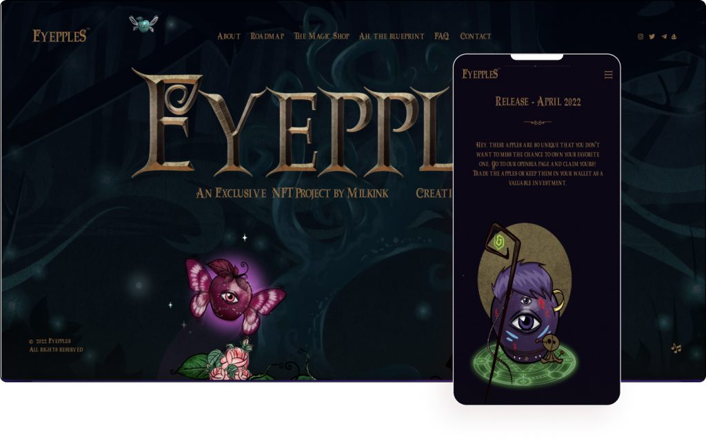 Eyepplesnft.com Elementor Websites Of February 2022 9