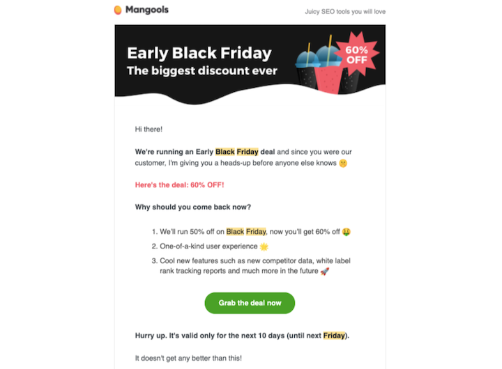 30 Mangools Black Friday Rejoin Email 18 Holiday Marketing Ideas And Campaigns For 2021 29