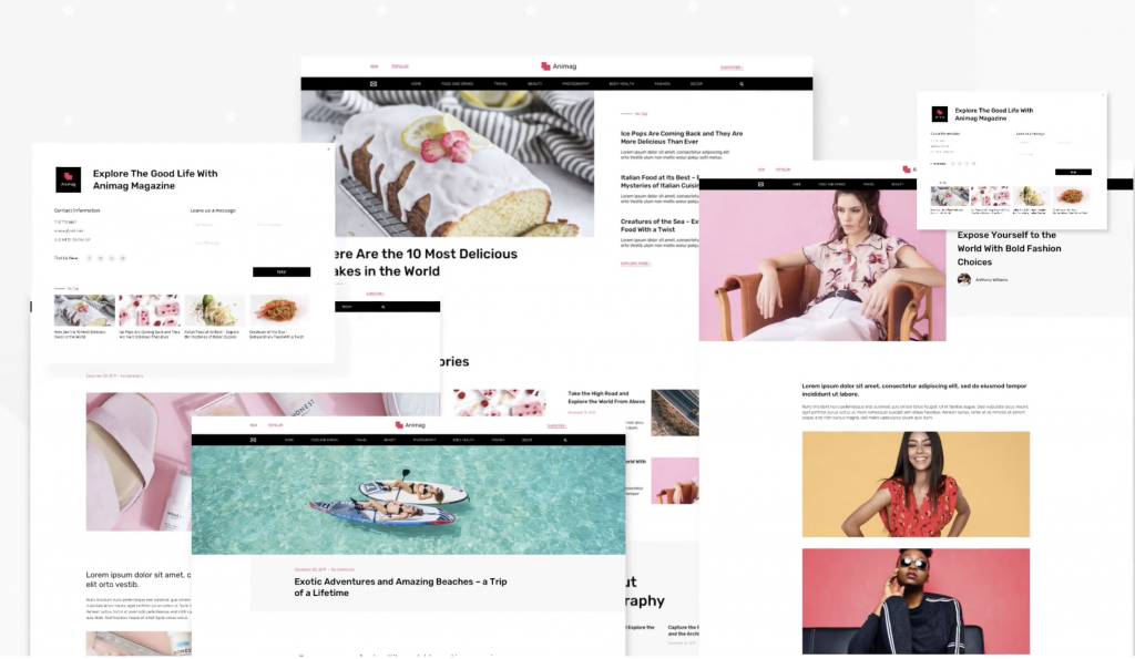 Elementor’s Magazine blog template kit creates responsive, visually appealing posts.
