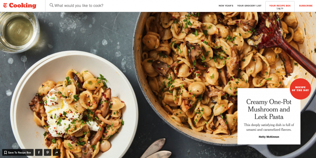 Nytime Cooking Background Image New How To Use Contrast In Web Design: Tips And Examples 8