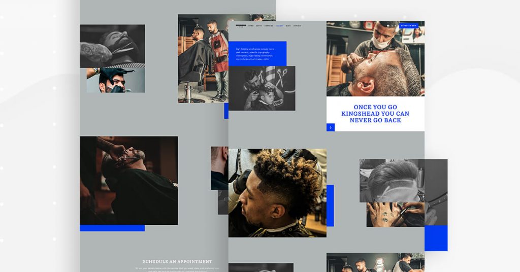 Gallery Monthly Template Kits #10: The Barbershop Website Template Kit 4