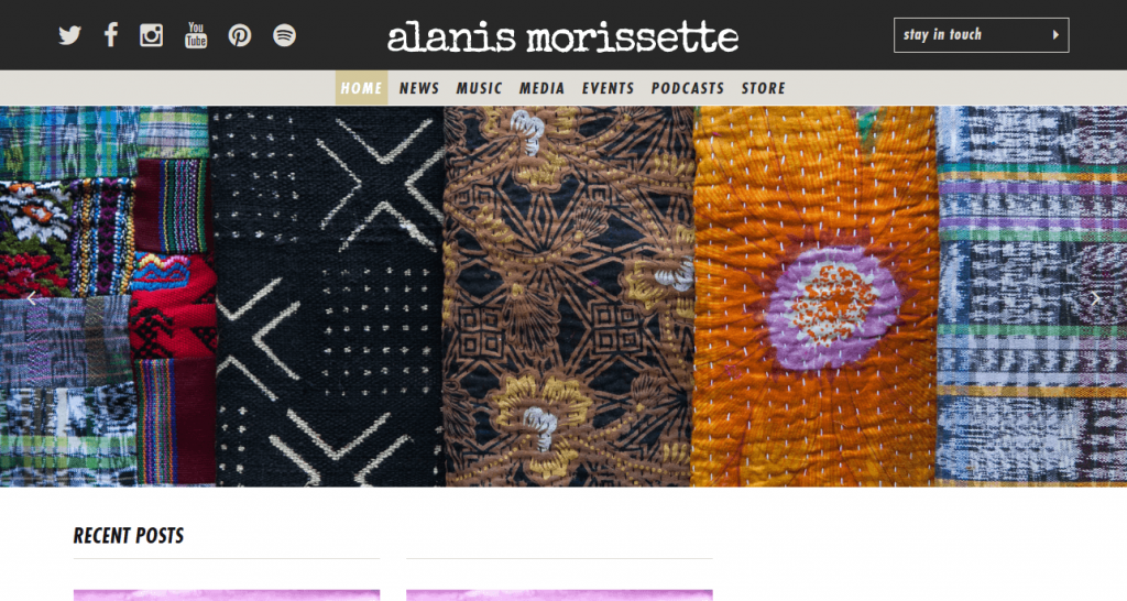 Alanis Morissette 25 Best Wordpress Websites Examples That You’ll Definitely Recognize 14