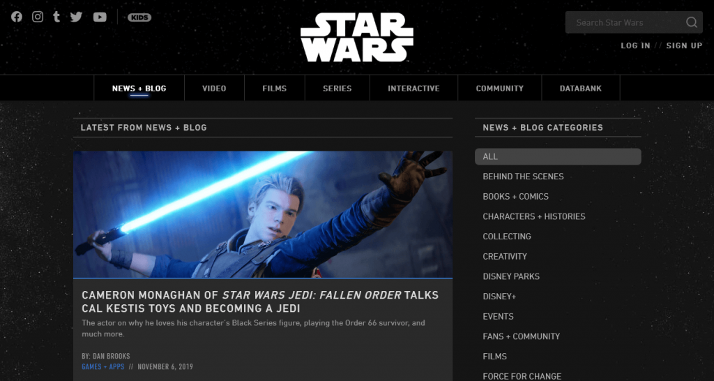Star Wars 25 Best Wordpress Websites Examples That You’ll Definitely Recognize 8