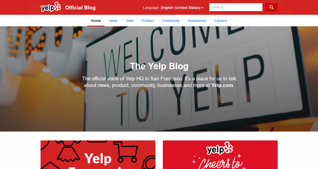 Yelp Blog 25 Best Wordpress Websites Examples That You’ll Definitely Recognize 9