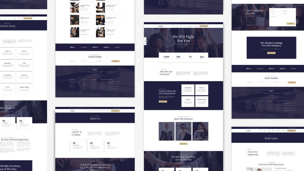 Showcase Mobile Monthly Template Kits #4: The Law Firm Template Kit 1