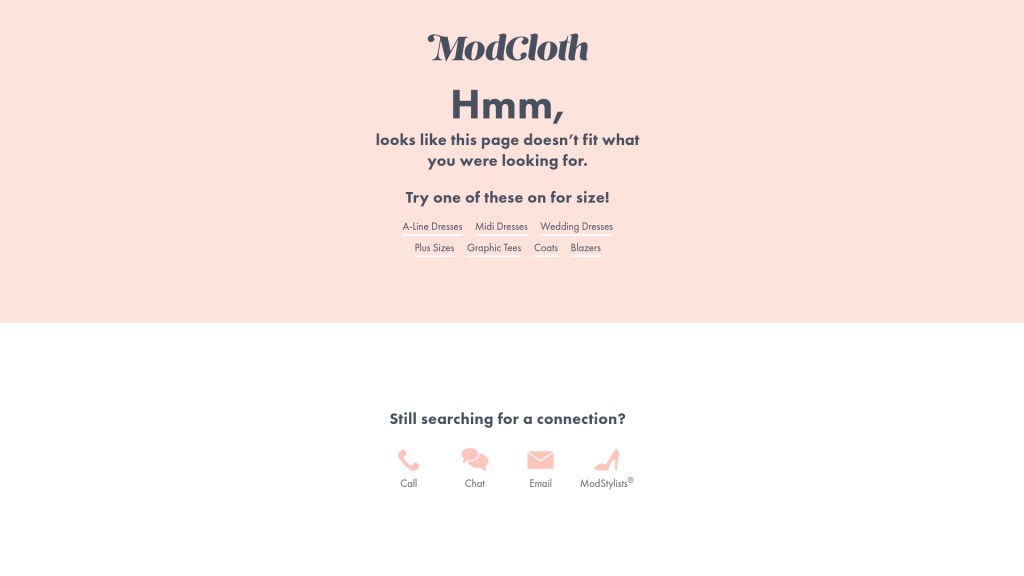Modcloth 404 Page How To Maximize Google Analytics Metrics As A Web Designer — Takeaways From Our Webinar With Andy Crestodina 2