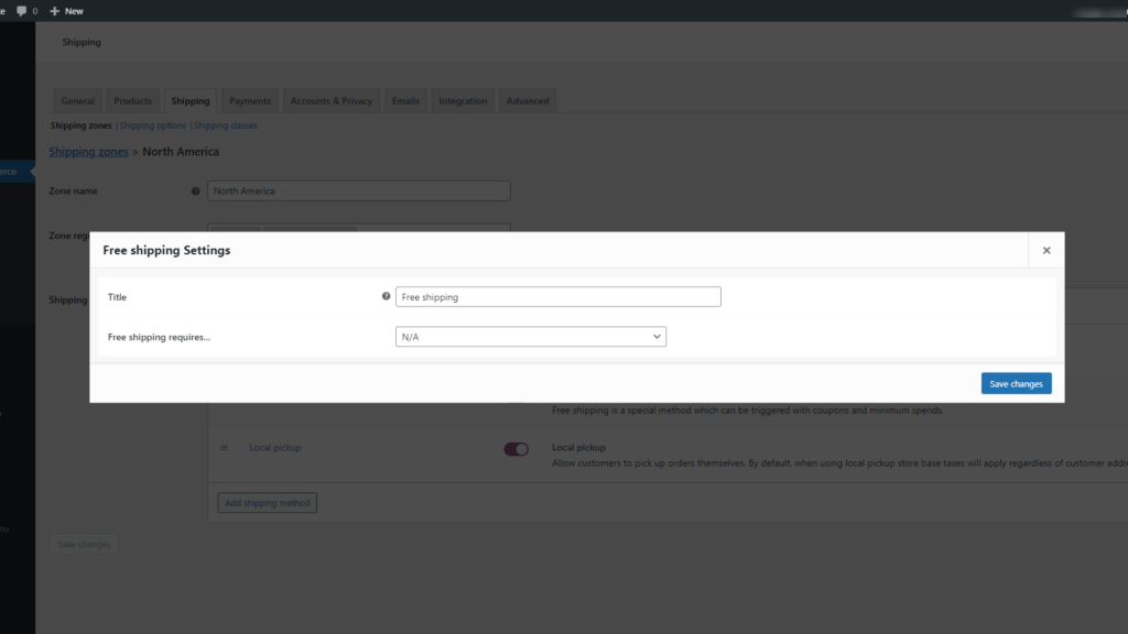 WooCommerce: Checkout, Shipping and Accounts Settings