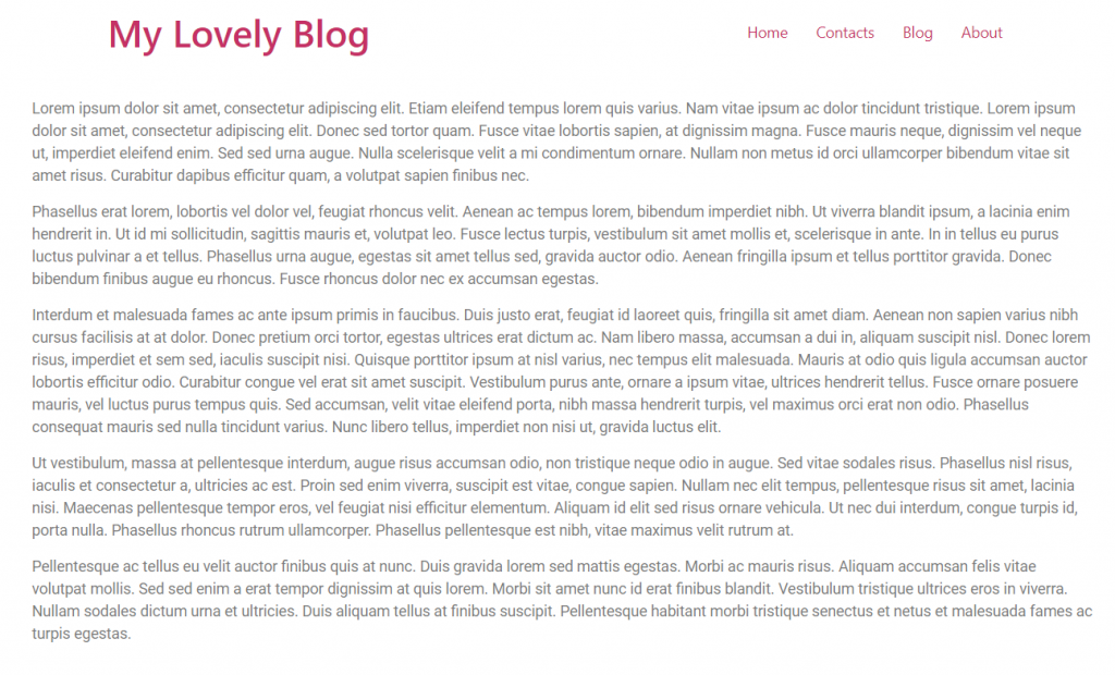example of published text blog
