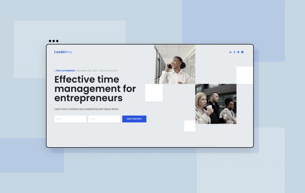 76 Time Management 15 Brand-New Elementor Landing Page Templates 8