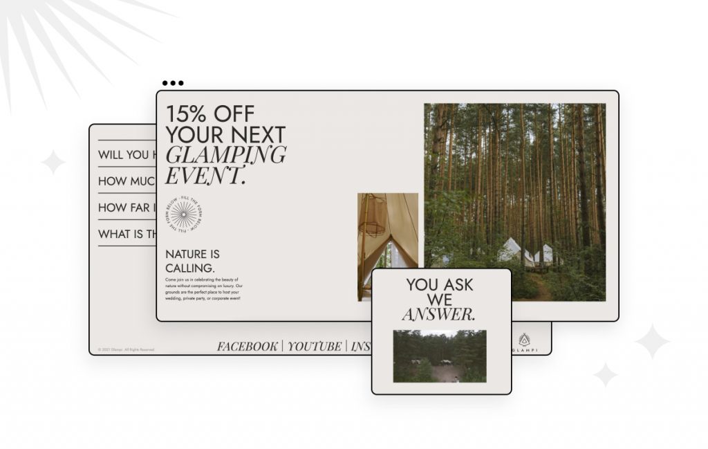93 Luxurious Camping Accommodation For Events 15 Brand-New Elementor Landing Page Templates 15