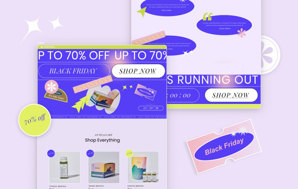 The Vibrant World Landing Page Introducing Elementor’s New Seasonal Kit To Help Boost Your Black Friday Sales 2