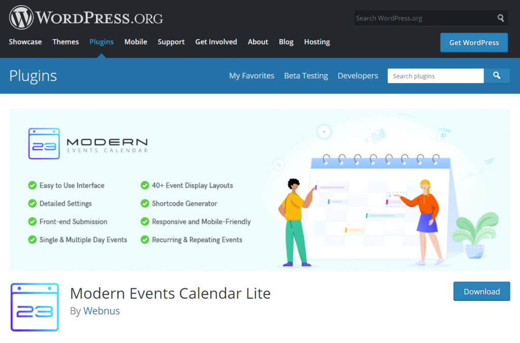Modern Events Calendar Lite Best Free Wordpress Plugins 2
