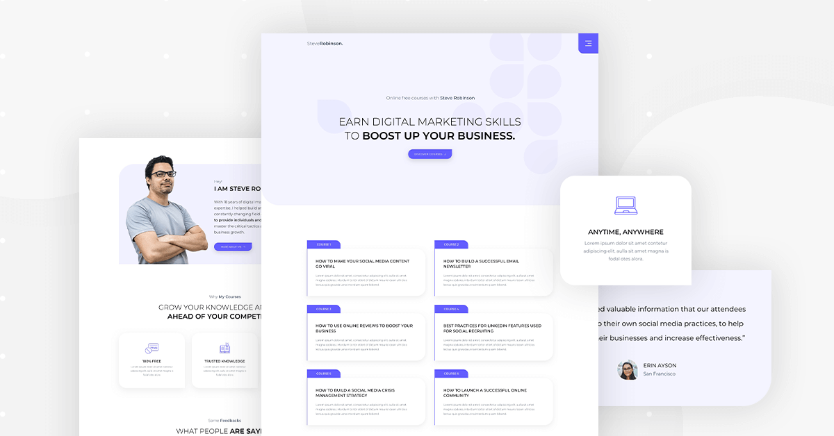 Home Monthly Template Kits #9: The Online Course Template Kit 1
