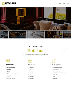 Hotel Landing Page Template With Image And Video Slideshow